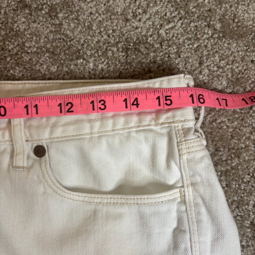 Madewell Relaxed Denim Shorts in Tile White Women's Size 26 #150 - Picture 5 of 7